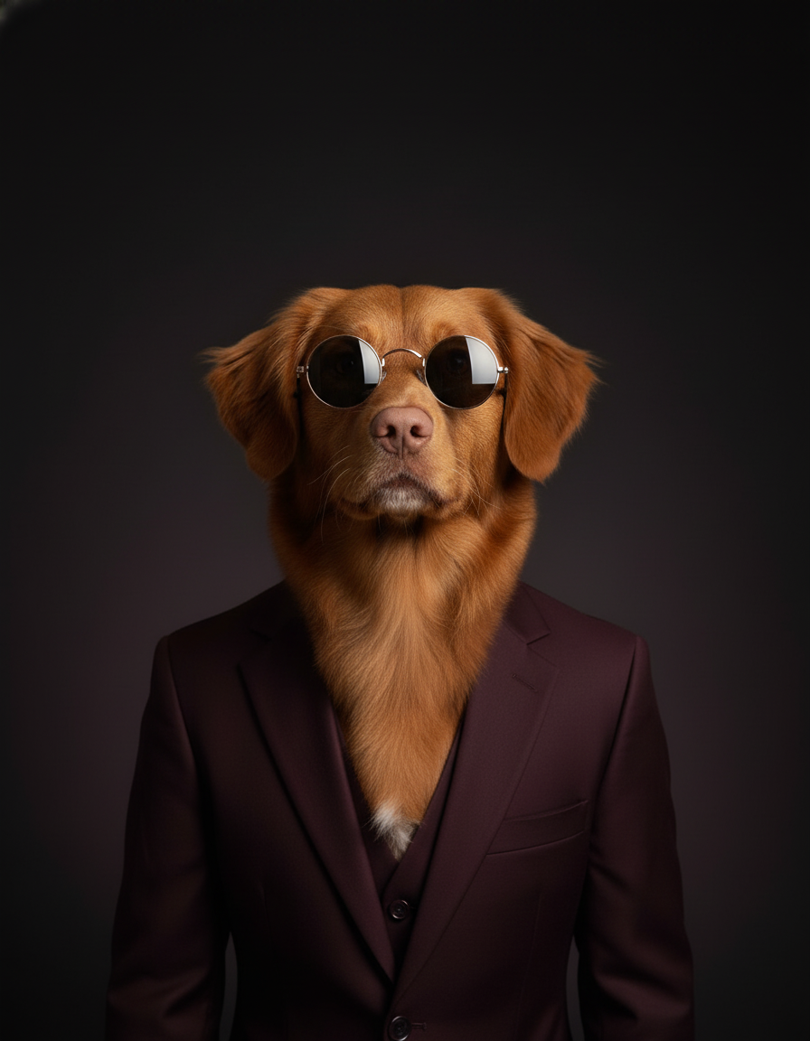 Noir Collection: Personalised Digital Pet Portrait